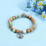 Bivei Natural Gem Semi Precious Reiki Healing Crystals Handmade 8mm Round Beads Stretch Bracelet - Image 3